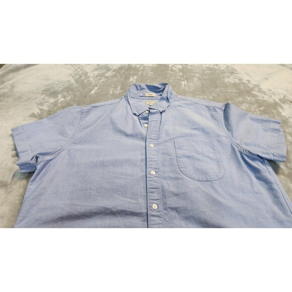 Sewn For J Crew Men's Large Blue 100% Cotton Classic Fit Button Down Shirt - Picture 5 of 7